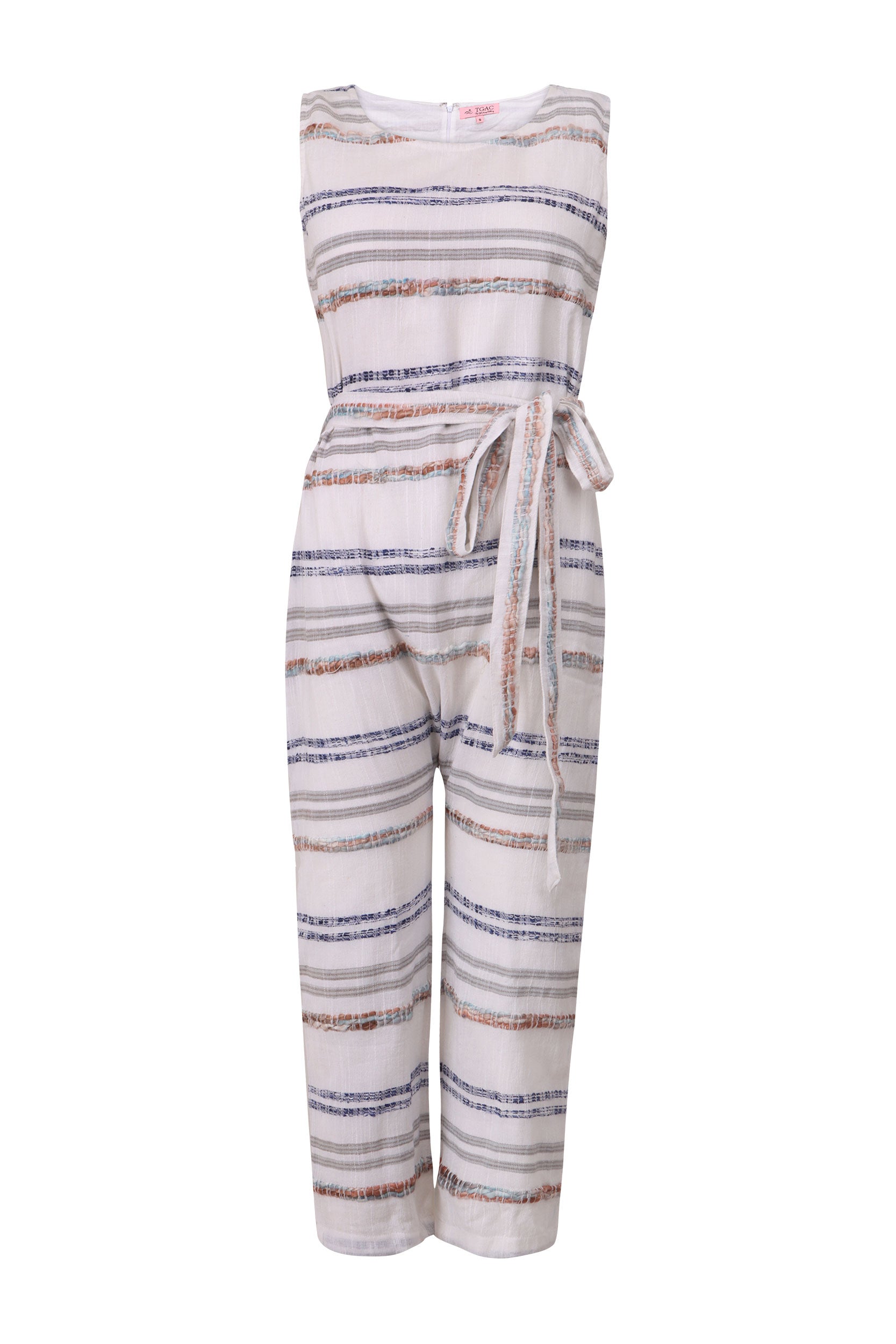 Striped Cotton Boho Jumpsuit
